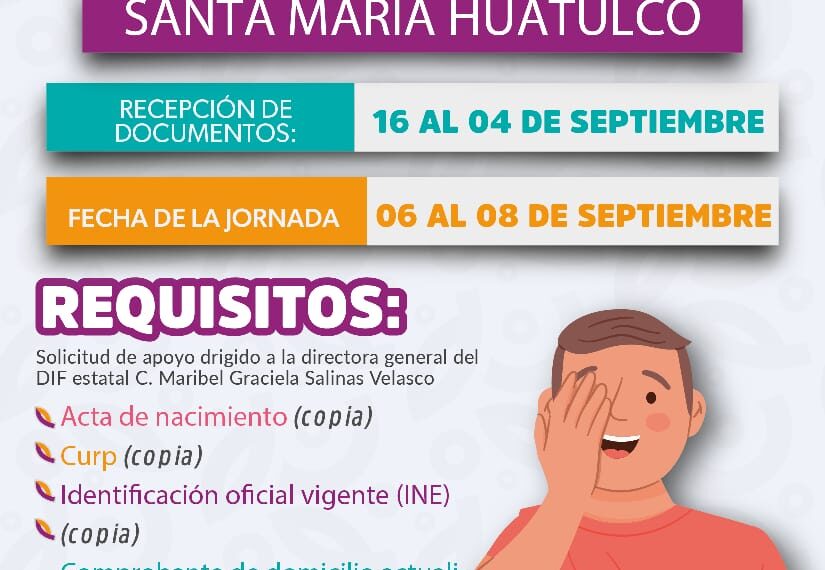 Aplazan hasta el 4 de septiembre entrega de documentos para jornada de prótesis ocular en Huatulco