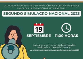 Protección Civil convoca a participar en el Segundo Simulacro Nacional 2023
