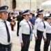 Presiden Ceabien y Soapa ceremonia de arriamiento del Lábaro Patrio