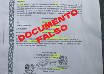 Alerta IEEPO sobre falsificación de órdenes de adscripción de plazas docentes