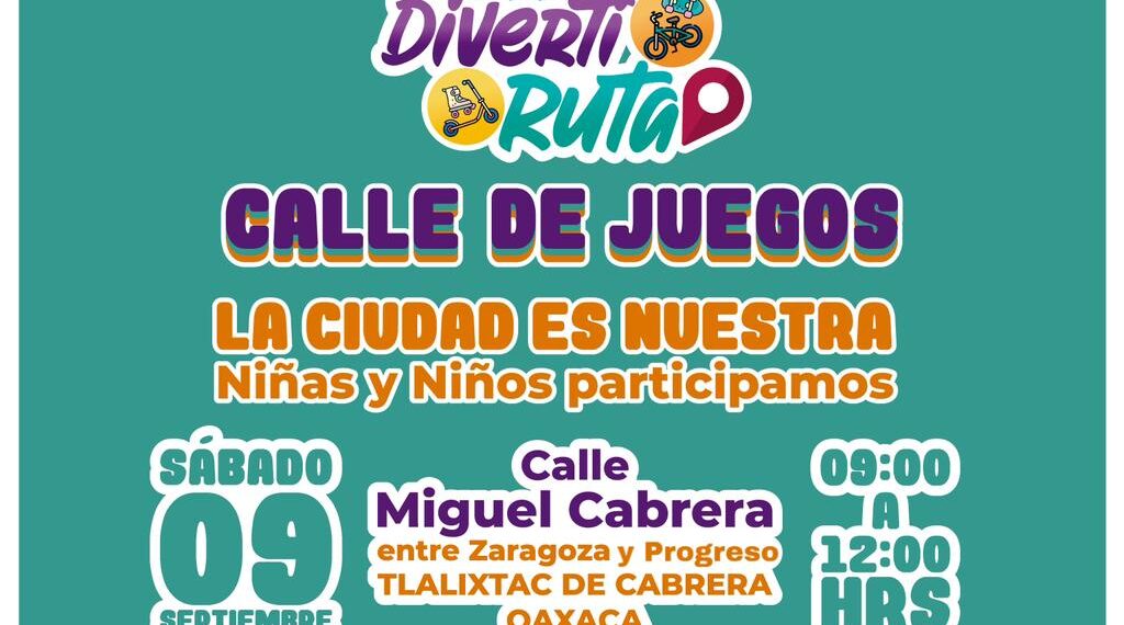 Este sábado realizarán la DivertiRuta para la niñez en Tlalixtac de Cabrera