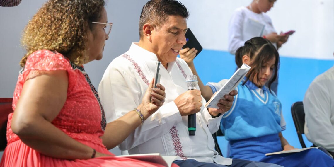 Realiza Salomón Jara noveno círculo de lectura con estudiantes de Escuela Secundaria Moisés Sáenz