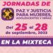 La Jornada de Paz y Justicia para mujeres, adolescentes y niñas llegará a la región de la Mixteca