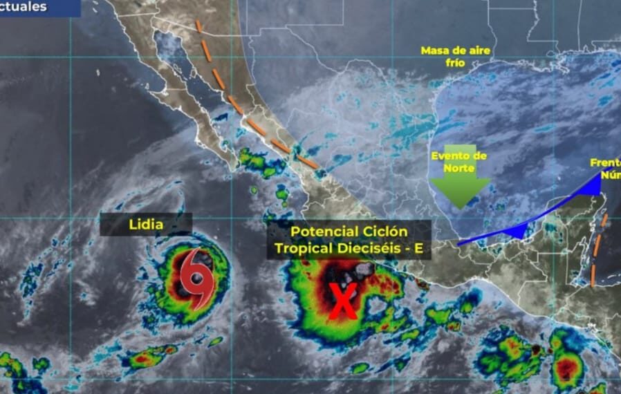 Advierten por lluvias muy fuertes y tormentas intensas en la Costa; lluvias muy fuertes en la Sierra Sur y Mixteca