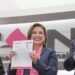 Formaliza Xóchitl Gálvez registro como candidata a la Presidencia de la República ante el INE
